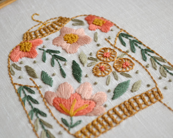 Floral sweater hand embroidery stitches