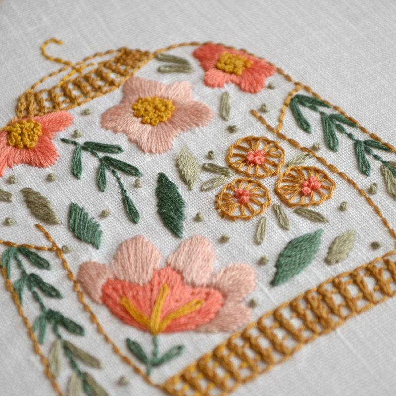 Floral sweater hand embroidery stitches