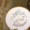 Fox in forest hand embroidery Christmas decor