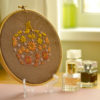 Floral pumpkin hand embroidery fall decor