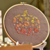 Floral pumpkin hand embroidery decor