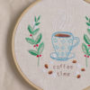 Coffee lover hand embroidery hoop