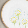 Dandelions beginner hand embroidery hoop