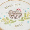 Easter chick floral hand embroidery hoop