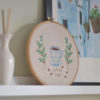 Coffee lover hand embroidery decor