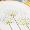 Dandelions beginner hand embroidery hoop