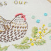 Easter chick floral hand embroidery stitches