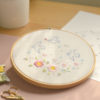 Floral spring birds simple hand embroidery hoop