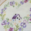 Sweet Home floral heart hand embroidery hoop