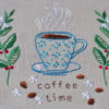 Coffee lover hand embroidery stitches