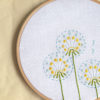 Dandelions beginner hand embroidery hoop