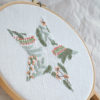 Christmas star hand embroidery hoop