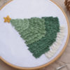 Christmas Boho Tree hand embroidery hoop