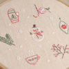 Snowman Christmas hand embroidery hoop