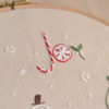 Snowman Christmas hand embroidery stitches