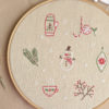 Snowman Christmas hand embroidery hoop