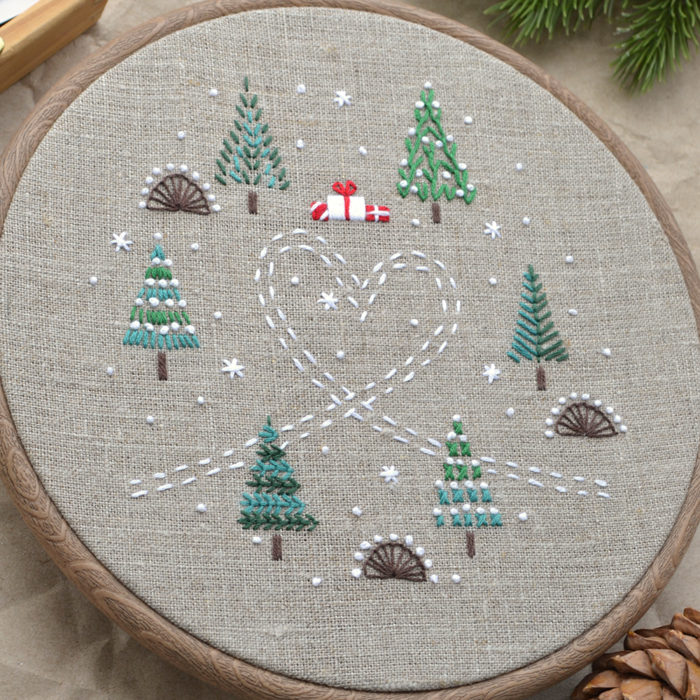 Merry Christmas Hand embroidery hoop