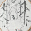 Woodland deer hand embroidery hoop