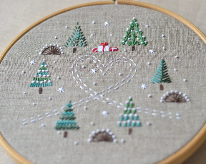 Merry Christmas Hand embroidery hoop