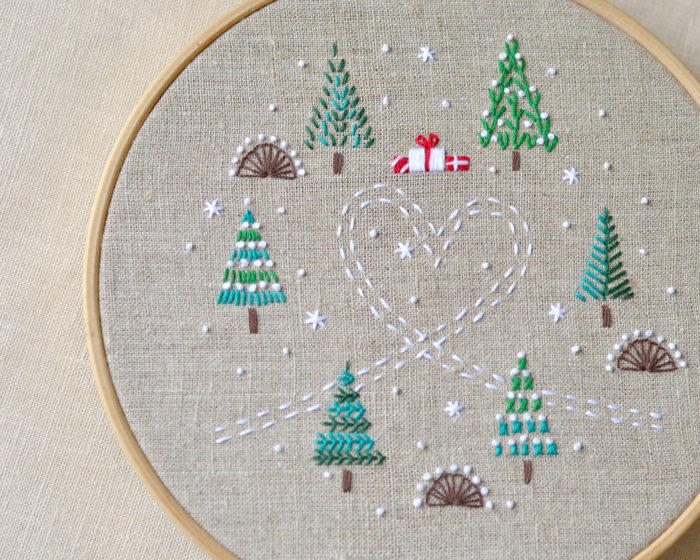 Merry Christmas Hand embroidery hoop