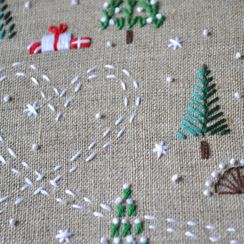 Merry Christmas Hand embroidery stitches