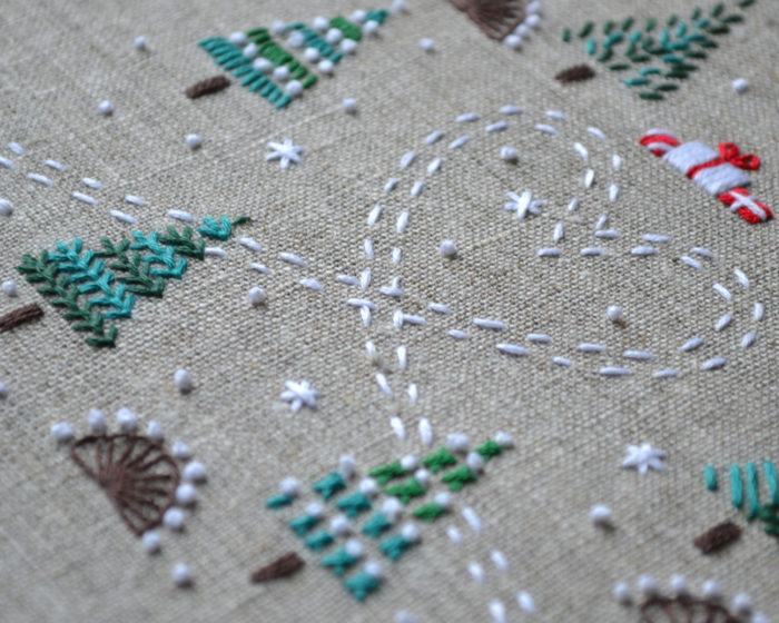 Merry Christmas Hand embroidery stitches