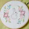 Easter rabbit hand embroidery hoop