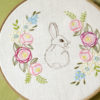 Easter rabbit hand embroidery hoop