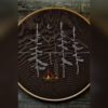 Camping time hand embroidery hoop