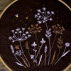 Herb dandelion hand embroidery hoop