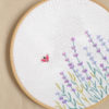 Floral hand embroidery hoop Lavender